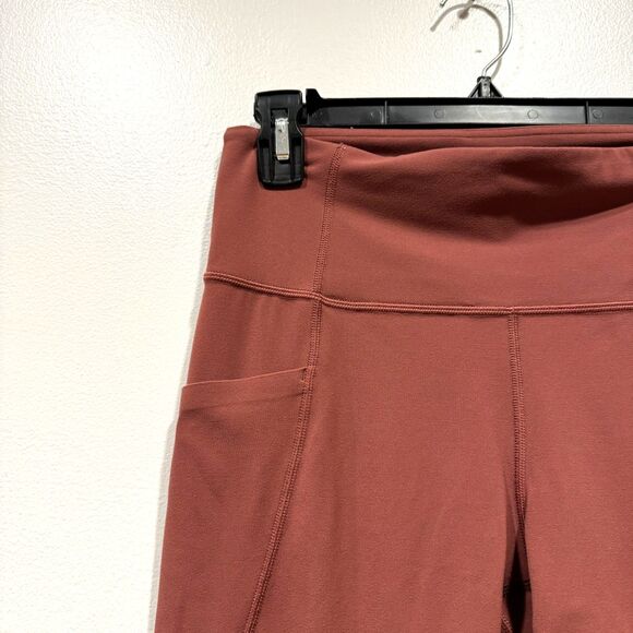 Athleta Leggings Stash Pocket Salutation Tight Full Length Red Women sz Medium - Picture 3 of 8